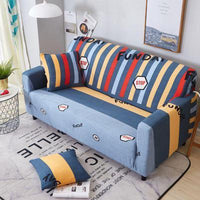 HKM-100627 Detachable Cloth Sofa Cover with Plant Flower Pattern for Sectional Sofas
