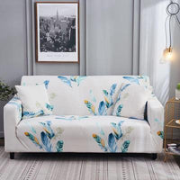 HKM-100627 Detachable Cloth Sofa Cover with Plant Flower Pattern for Sectional Sofas