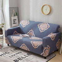 HKM-100627 Detachable Cloth Sofa Cover with Plant Flower Pattern for Sectional Sofas