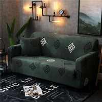 HKM-100627 Detachable Cloth Sofa Cover with Plant Flower Pattern for Sectional Sofas