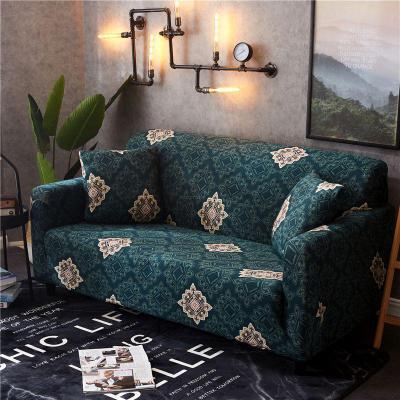 HKM-100627 Detachable Cloth Sofa Cover with Plant Flower Pattern for Sectional Sofas