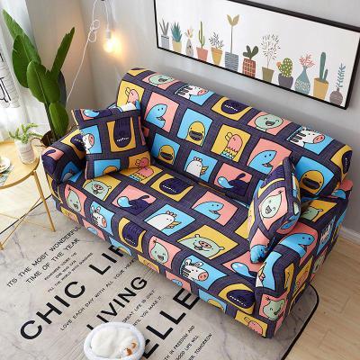 HKM-100627 Detachable Cloth Sofa Cover with Plant Flower Pattern for Sectional Sofas