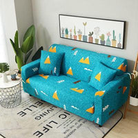 HKM-100627 Detachable Cloth Sofa Cover with Plant Flower Pattern for Sectional Sofas