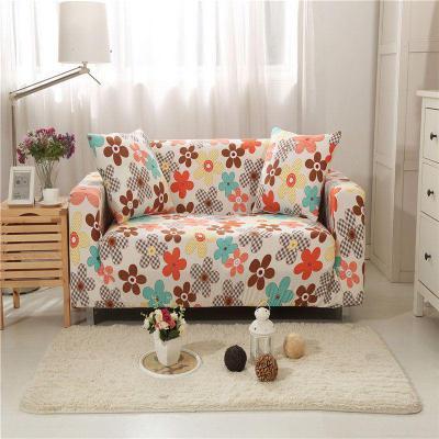 HKM-100627 Detachable Cloth Sofa Cover with Plant Flower Pattern for Sectional Sofas