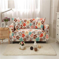 HKM-100627 Detachable Cloth Sofa Cover with Plant Flower Pattern for Sectional Sofas