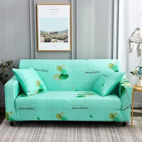 HKM-100627 Detachable Cloth Sofa Cover with Plant Flower Pattern for Sectional Sofas