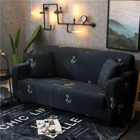 HKM-100627 Detachable Cloth Sofa Cover with Plant Flower Pattern for Sectional Sofas