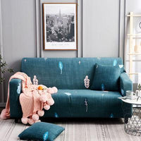HKM-100627 Detachable Cloth Sofa Cover with Plant Flower Pattern for Sectional Sofas
