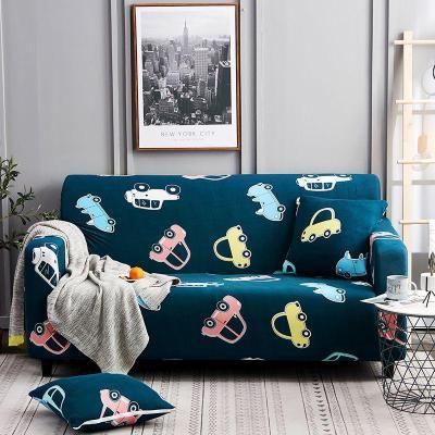 HKM-100627 Detachable Cloth Sofa Cover with Plant Flower Pattern for Sectional Sofas