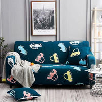 HKM-100627 Detachable Cloth Sofa Cover with Plant Flower Pattern for Sectional Sofas