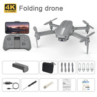 HKM-100819 Mini Foldable 4K HD Camera RC Drone with Altitude Hold and Wi-Fi Remote Control