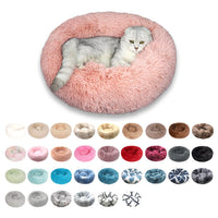 HKM-100883 Thick Plush Round Deep Sleep Cat Nest for Cozy Autumn and Winter Comfort