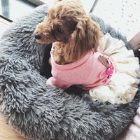 HKM-100883 Thick Plush Round Deep Sleep Cat Nest for Cozy Autumn and Winter Comfort