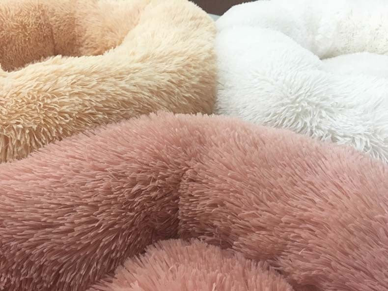 HKM-100883 Thick Plush Round Deep Sleep Cat Nest for Cozy Autumn and Winter Comfort