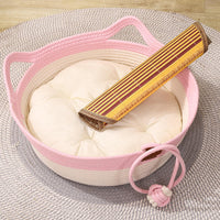 HKM-100947 Coarse Linen Rattan Woven Four Seasons Universal Summer Cat Nest