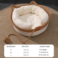 HKM-100947 Coarse Linen Rattan Woven Four Seasons Universal Summer Cat Nest