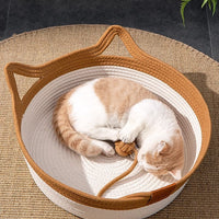 HKM-100947 Coarse Linen Rattan Woven Four Seasons Universal Summer Cat Nest