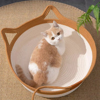HKM-100947 Coarse Linen Rattan Woven Four Seasons Universal Summer Cat Nest