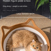 HKM-100947 Coarse Linen Rattan Woven Four Seasons Universal Summer Cat Nest