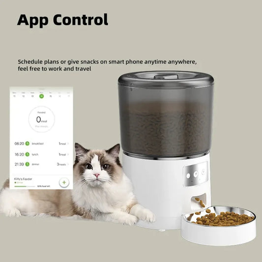 KTX-101011 Smart Automatic Pet Feeder with WiFi - 4L Capacity for Cats and Dogs