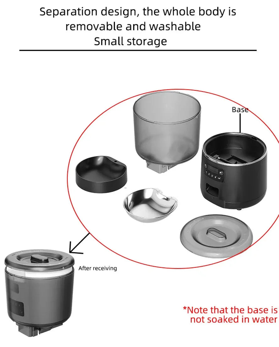 KTX-101011 Smart Automatic Pet Feeder with WiFi - 4L Capacity for Cats and Dogs