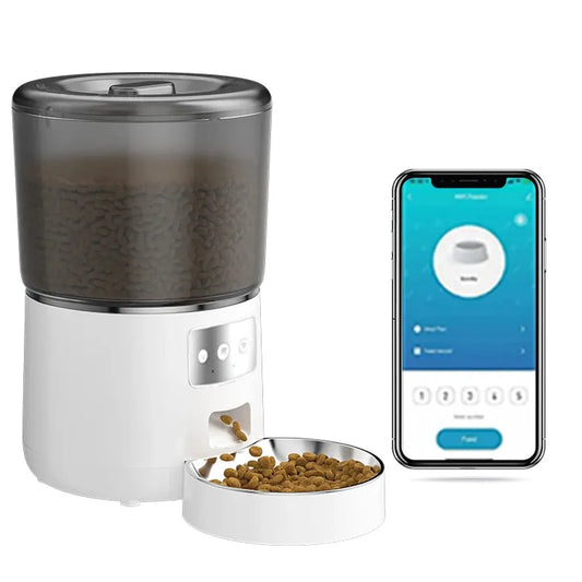 KTX-101011 Smart Automatic Pet Feeder with WiFi - 4L Capacity for Cats and Dogs