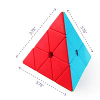 HKM-101139 Pyramid Magic Cube Puzzle for Kids - Triangle Speed Cube for Intelligence Development