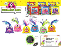 HKM-101203 Screaming Hair Pulling Monster Toy for Ages 2 and Up - Funny Halloween Fidget Fun
