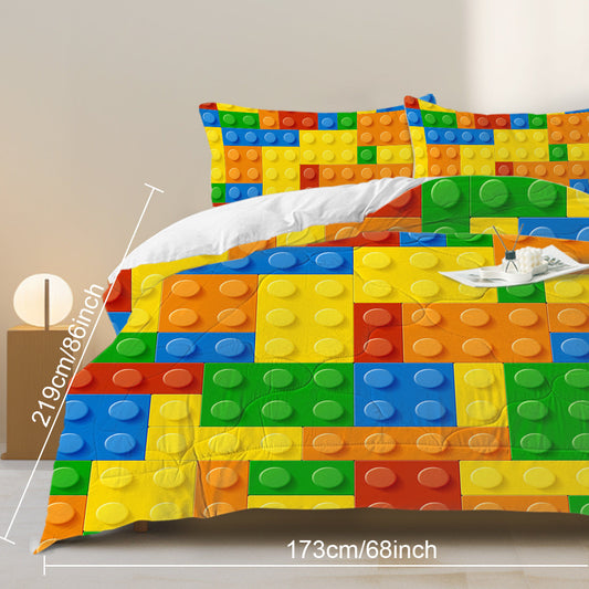 HKM-101395 Colorful Dot Microfiber Comforter Set with Pillow Shams – Lightweight Bedding for Twin, Full, Queen, King Sizes