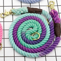 HKM-101395 Multi-Color Soft Cotton Dog Leash - 150cm Long, 1.5cm Wide, Ideal for Training and Walking