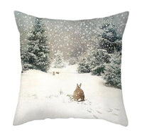 HKM-101459 Encrypted Peach Skin Pillowcase with Floral Design - 45x45cm