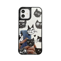 HKM-101651 Liquid Silicone Mobile Phone Case for iPhone 11 Pro Max, 11, XS Max - Floral Oil Painting Design with PC and Leather Texture