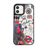HKM-101651 Liquid Silicone Mobile Phone Case for iPhone 11 Pro Max, 11, XS Max - Floral Oil Painting Design with PC and Leather Texture
