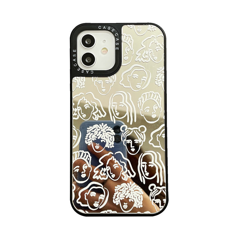 HKM-101651 Liquid Silicone Mobile Phone Case for iPhone 11 Pro Max, 11, XS Max - Floral Oil Painting Design with PC and Leather Texture