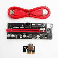 HKM-101907 PCI-E 1X to 16X Video Card Extension Cable with 60CM Length and Dual Power Supply Features