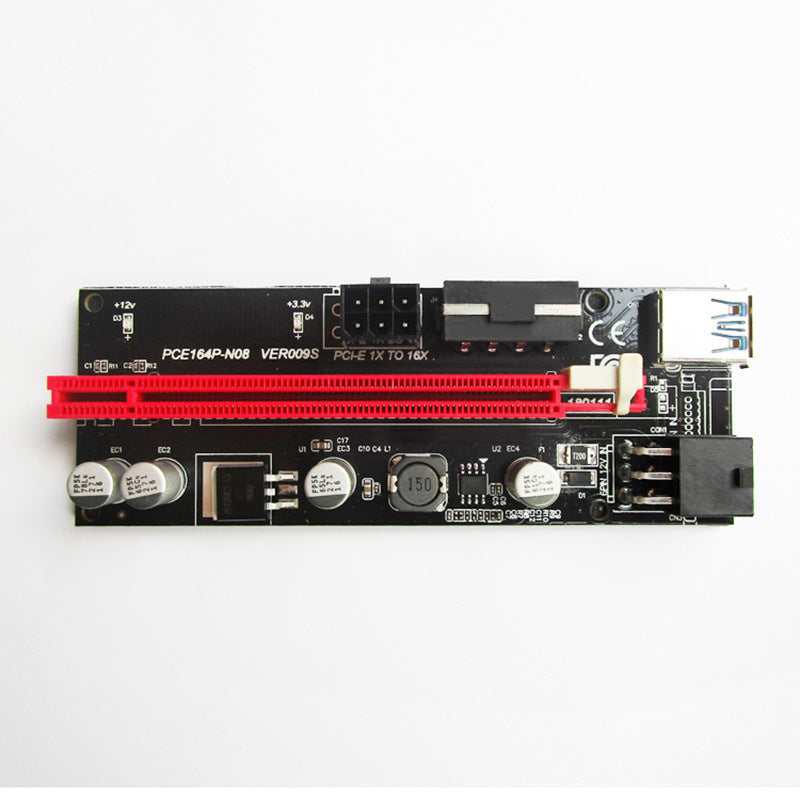 HKM-101907 PCI-E 1X to 16X Video Card Extension Cable with 60CM Length and Dual Power Supply Features