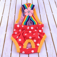 HKM-102163 Pet Polka Dot Strap Anti-Harassment Physiological Pants for Dogs - Cotton Casual Wear