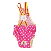 HKM-102163 Pet Polka Dot Strap Anti-Harassment Physiological Pants for Dogs - Cotton Casual Wear