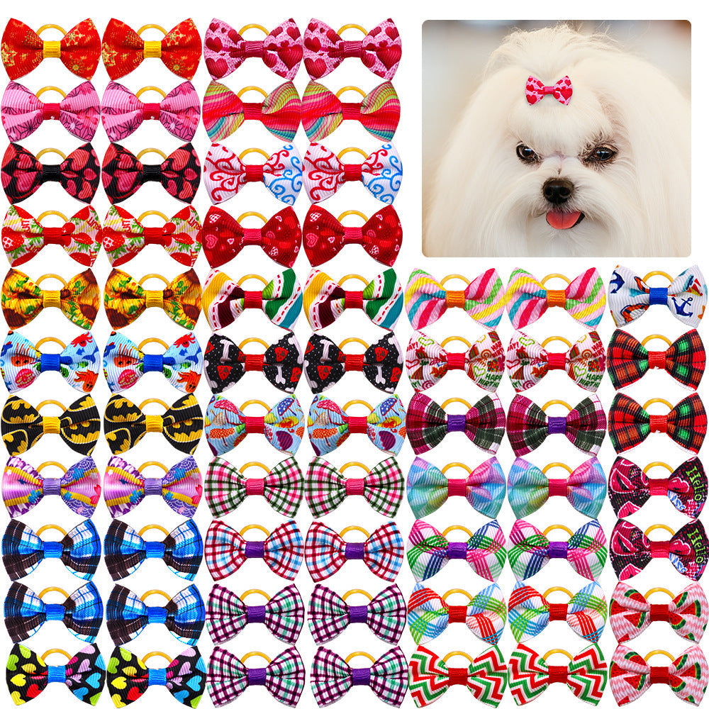 HKM-102227 British Style Plaid Bow Accessory for Pets