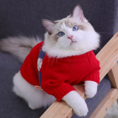 HKM-102291 Cozy Autumn and Winter Knitwear Sweaters for Kittens and Small Pets
