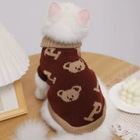 HKM-102291 Cozy Autumn and Winter Knitwear Sweaters for Kittens and Small Pets