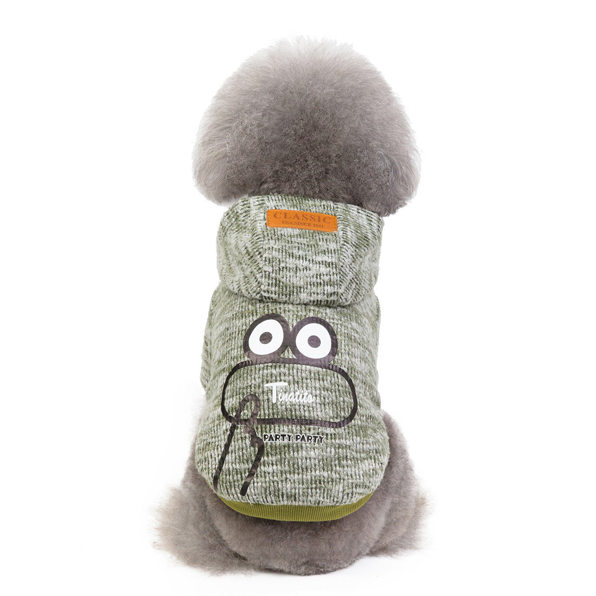 HKM-102419 Casual Cotton Dog Clothes in Yellow, Gray, and Green - Sizes S to XXL