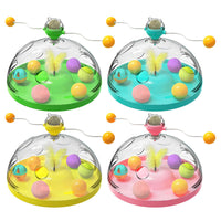 HKM-102547 Interactive Multifunctional Cat Toy with Catnip and Luminous Balls – Pet Educational Turntable for Playful Kittens