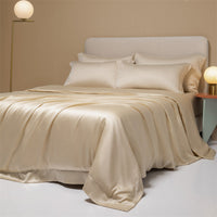 HKM-102547 Lenzing Tencel Quilt Sheets Set, Four-Piece Modern Bedding Collection, Multiple Sizes Available