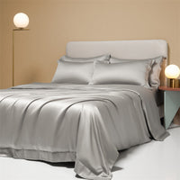 HKM-102547 Lenzing Tencel Quilt Sheets Set, Four-Piece Modern Bedding Collection, Multiple Sizes Available