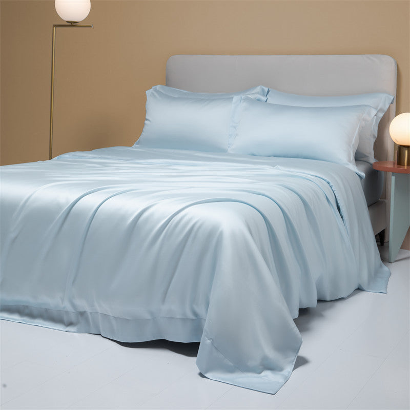 HKM-102547 Lenzing Tencel Quilt Sheets Set, Four-Piece Modern Bedding Collection, Multiple Sizes Available