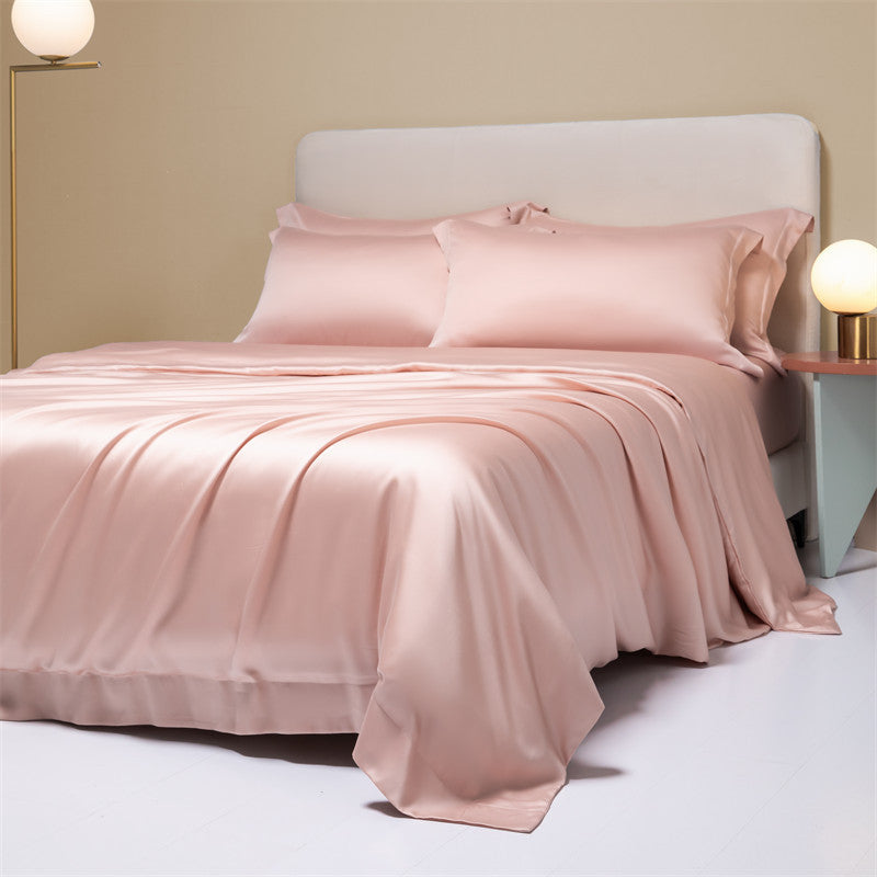 HKM-102547 Lenzing Tencel Quilt Sheets Set, Four-Piece Modern Bedding Collection, Multiple Sizes Available