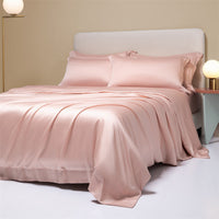 HKM-102547 Lenzing Tencel Quilt Sheets Set, Four-Piece Modern Bedding Collection, Multiple Sizes Available