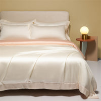 HKM-102547 Lenzing Tencel Quilt Sheets Set, Four-Piece Modern Bedding Collection, Multiple Sizes Available