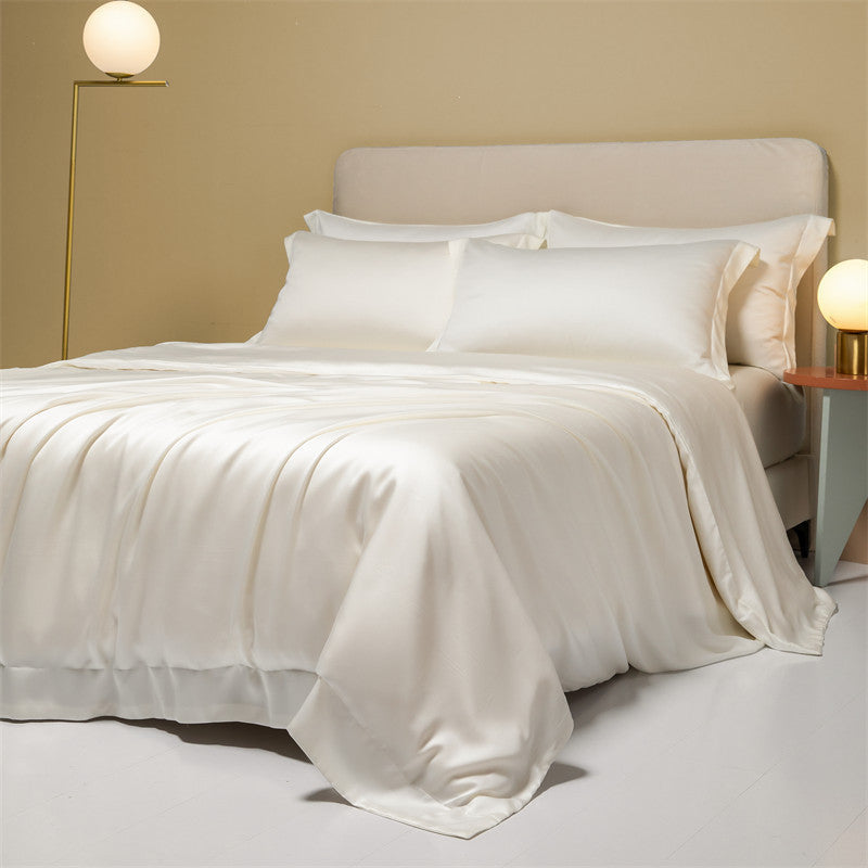HKM-102547 Lenzing Tencel Quilt Sheets Set, Four-Piece Modern Bedding Collection, Multiple Sizes Available